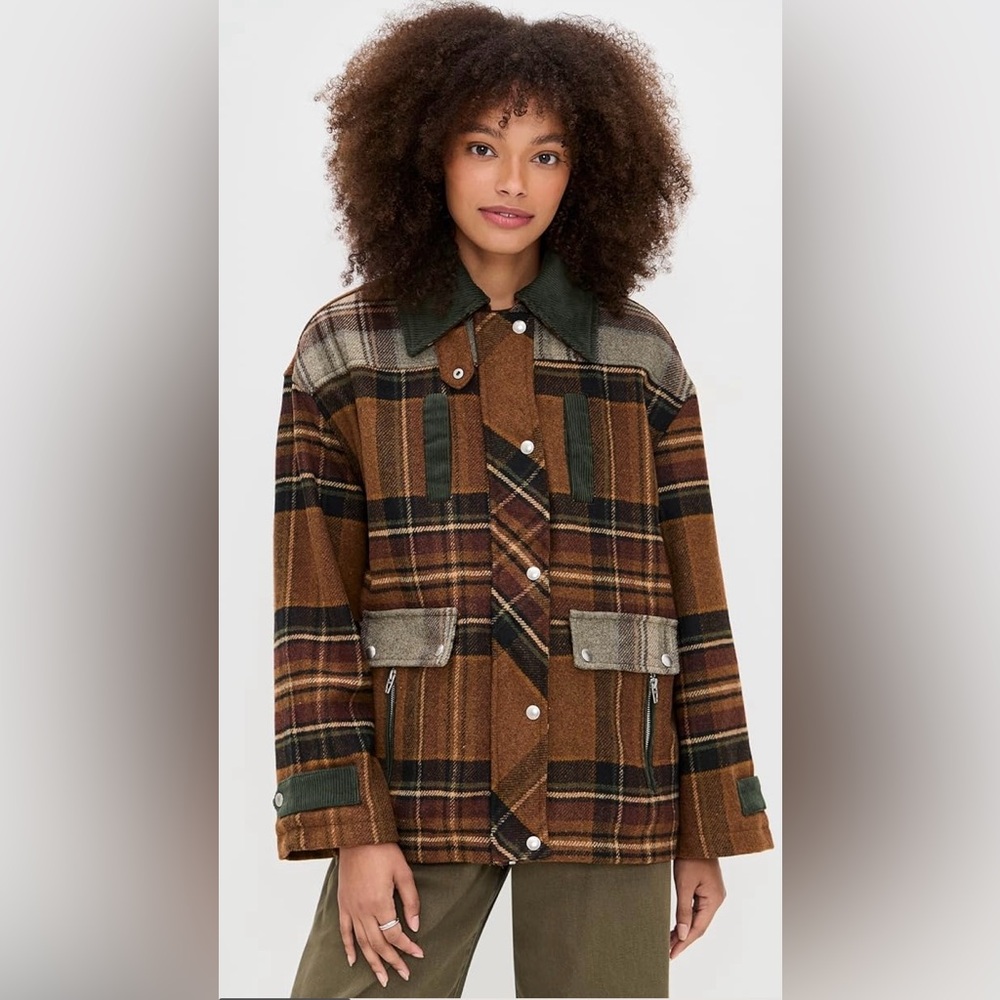 BLANK NYC Situationship Plaid Shirt Jacket
in Mixed Plaid